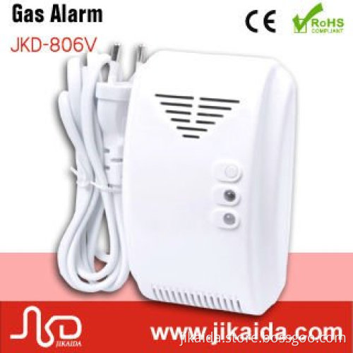 AC powered natural gas alarm security system connect with valve